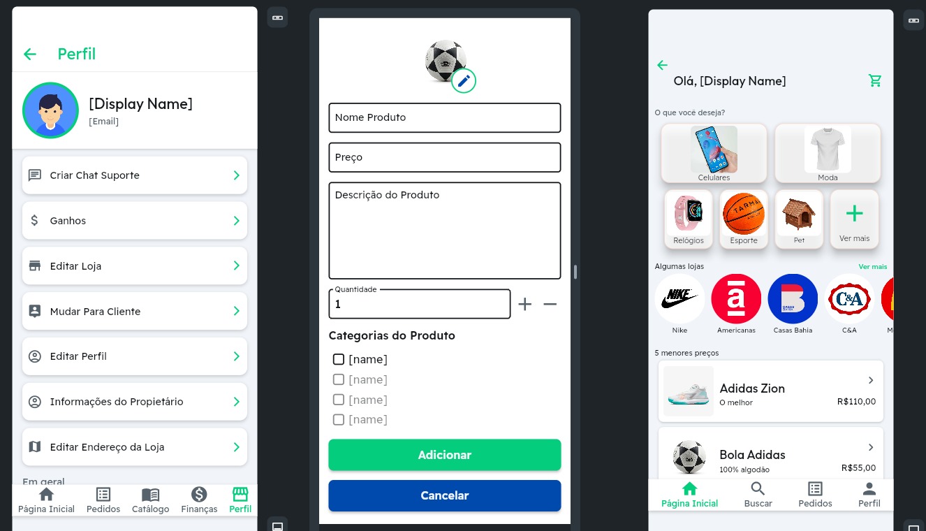 Aplicativo de Mercado e Loja